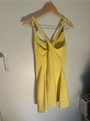 NWOT Halara SoftlyZero™ Plush Backless Active Dress-Easy Peezy Edition yellow thumbnail 4
