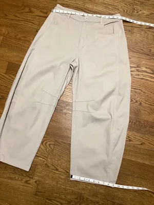 Rae Mode cotton twill barrel ankle pants Tan size Large thumbnail 7