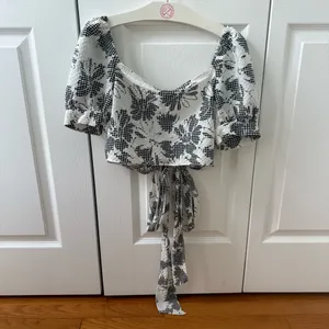 Free People Hampton Gingham Floral Crop Top thumbnail 3