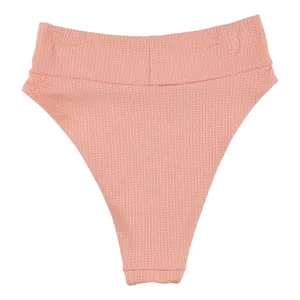 NWT! Aerie Cheeky Bikini Swim Bottom Waffle Print in Orange - Size Small thumbnail 2
