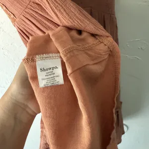 Showpo Dress Festival Small Pink Mauve Boho Flutter Sleeve Lace Up Mini‎ Casual thumbnail 10