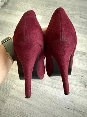 Transit Wine Faux Suede Mary Jane Heels with Buckle Size 7.5 thumbnail 6
