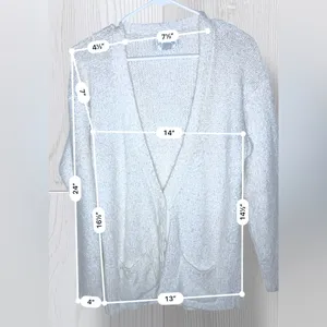 WYE OAKS Women’s Cozy White Button Up Knit Cardigan thumbnail 7