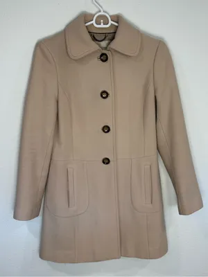 Banana Republic Italian Wool Camel Car Coat XS Quiet Luxury thumbnail 1