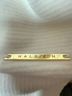 Halston Half Zip High Collar Ribbed Pullover Gold Hardware Size XXL Preppy Luxe thumbnail 3