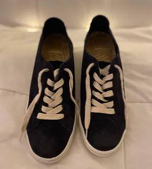 Navy Lowrise Suede Sneakers thumbnail 4