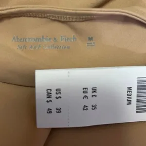 NEW Abercrombie & Fitch Tan Stretch Cami Camisole Tank Bodysuit Top Size M thumbnail 3
