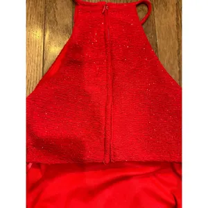 Jovani NWT Sz.00 Red Glitter Knit Backless Bodycon Party Formal Cocktail Dress thumbnail 16