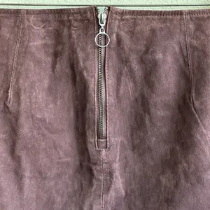 Blank NYC Leather Suede Burgundy Red Mini Skirt Side Slit Size 31 thumbnail 8