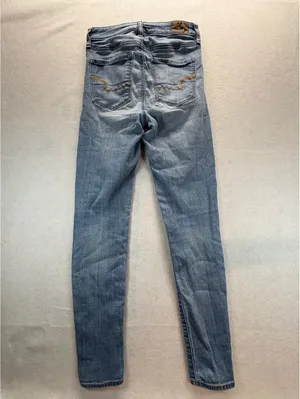 American Eagle Super Stretch Women’s Skinny Jeans Size 2 Light Wash thumbnail 9