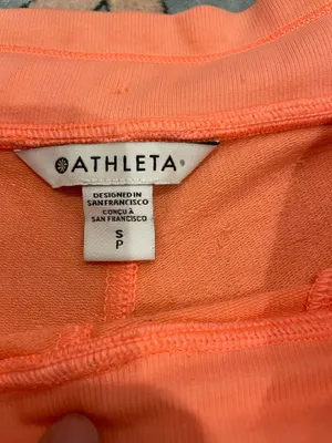 NWT Athleta soft shorts 4’ shortie pink coral size s thumbnail 4