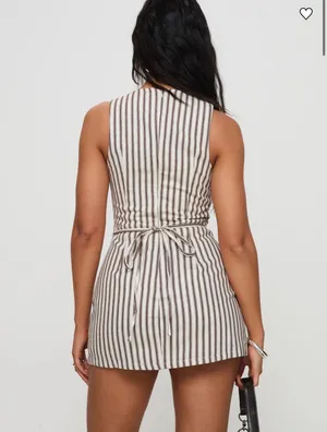 Princess Polly yumiko striped romper thumbnail 4