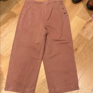 Free People Clean Mod Utility Crop Pant Mauve Size‎ 12 thumbnail 3