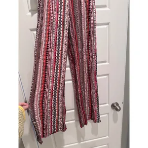 Vanity Boho Tribal Print Wide Leg Pants NWT‎ Medium Festival Hippe Lounge thumbnail 3