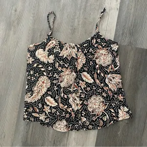 P.J. Salvage Paisley Button Front Top Soft Medium Loungewear thumbnail 2