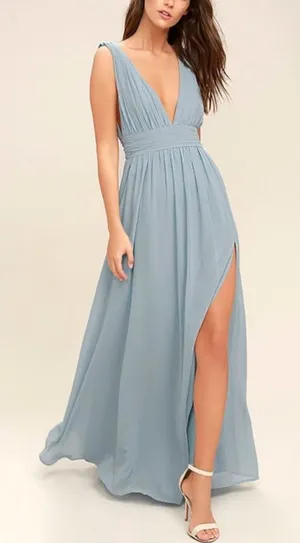 NWT Lulus Heavenly Hues Light Blue Maxi Dress Size Small thumbnail 1
