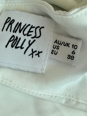 Princess Polly White Ivory Triangle Bralette Adjustable Strap Size 6 Women's thumbnail 9