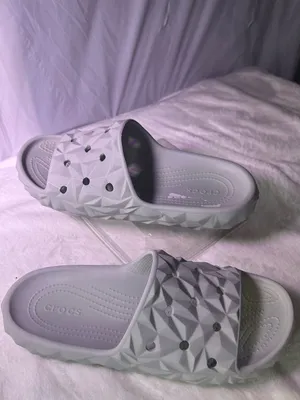 CROCS White Geometric Slide Sandal thumbnail 2