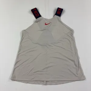 Nike Pro Dri-FIT Tank Top Womens Medium Beige United States Straps Athletic USA thumbnail 1