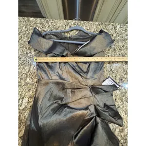 XSCAPE Women's Taffeta Off-The-Shoulder Sweetheart Gown Size 10 Olive thumbnail 6