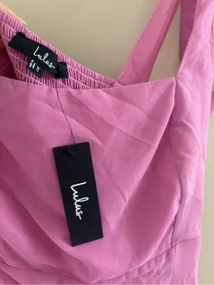 Lulus Summer Invite Pink Tie-Strap Tiered Midi Dress Size XL Sleeveless Cocktail thumbnail 5