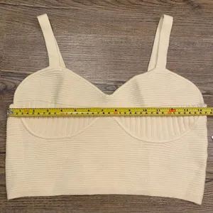 NWT AS Revival Altar'd State Cream Knit Ribbed Crop Top Women's size Large thumbnail 5