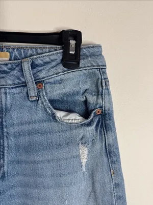 Goldie Blues Cheeky Taper Ankle Hi rise Original Fit Light Distressed Jeans sz 8 thumbnail 7
