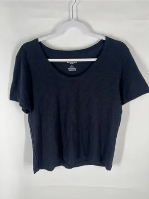 M.M.LaFleur Kenya‎ Organic Cotton Slub Tee Dark Navy Medium thumbnail 2