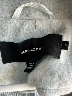 VERO MODA Wool-Blend Light Blue Gray Women's Coat thumbnail 4