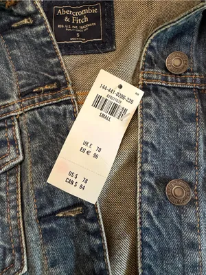 Abercrombie & Fitch Distressed Denim Vest, Small, NWT thumbnail 11