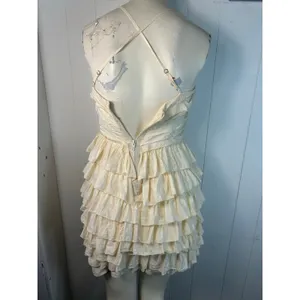 Lucy Paris Antique White Ruffle Coquette Cottagecore Romantic Mini Dress Size S thumbnail 5