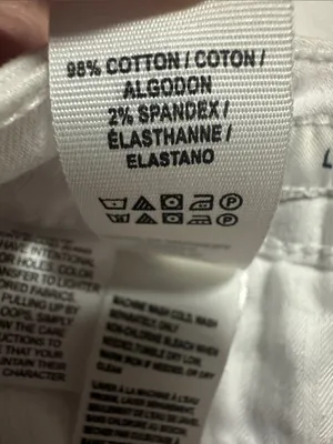 Lucky Brand Lolita Crop White Jeans Frayed Hem Size 6/28 thumbnail 8