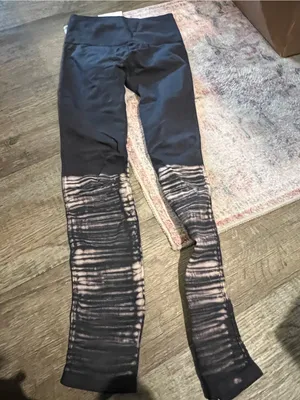 Free people movement Black Leggings with Neutral Tie-Dye Lower Panels thumbnail 4