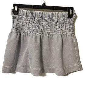 Aerie Cloud Wash Smocked Waist Sweatshirt Mini Skirt XS Soft Girl Y2K Lounge thumbnail 3