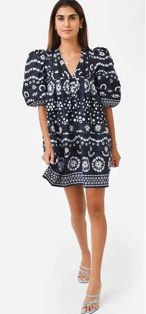 Hunter Bell NYC Jenkins Puff Sleeve Mini Dress Size XS thumbnail 1