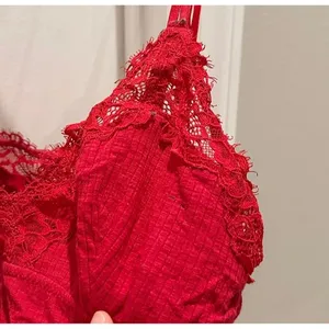 Aerie Red Lace Bralette thumbnail 4