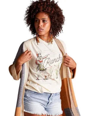 Buckle American Highway Ranchy Cowgirl T-Shirt Dirty White thumbnail 1