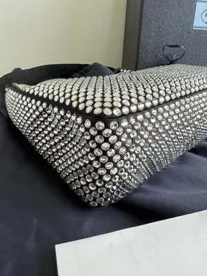 Prada NWT  Crystal Re Edition 2000 Bag In Black thumbnail 6