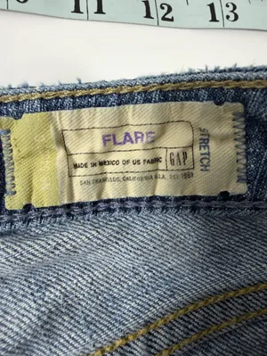 Y2K Gap Low Rise Flare Jeans Women’s 6 Ankle Light Wash Stretch Denim thumbnail 3
