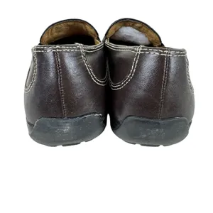 Natural Soul By Naturalizer Brown Leather Rubber Sole Slip‎ On Loafers Women's 8 thumbnail 3
