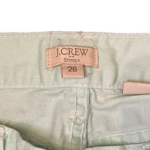 J. Crew‎ Womens Jeans Size 26 Mint Green Stretch Cotton Blend 28X27 thumbnail 3