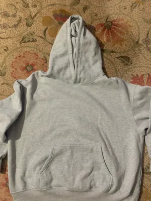 Light Grey Hoodie Gray Size L thumbnail 2