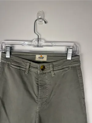 Marine‎ Layer olive Green Bridget Crop Pant Women’s Sz 4 thumbnail 6