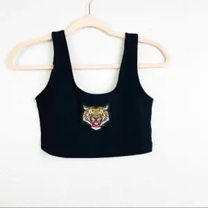 ADIKA Black Cattitude Crop Top Size Small‎ thumbnail 4