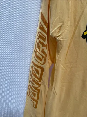 Santa Cruz Skateboards Women’s Medium Yellow Wave Logo Long Sleeve Shirt Santa thumbnail 3