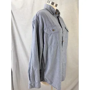 Carhartt Womens Blue Chambray Button Down‎ Shirt 100% Cotton Long Sleeve M thumbnail 8