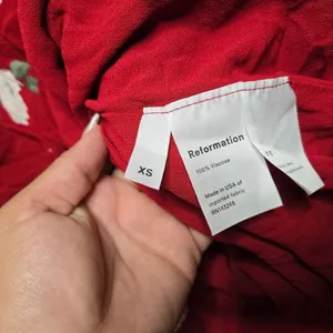 Reformation Collins Wrap Red‎ Dress Size: XS thumbnail 7