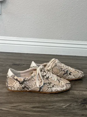 Dolce Vita Snakeskin Print Lace-Up Sneakers Size 7.5 thumbnail 8