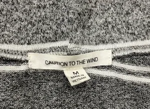 🌬️ Caution To The Wind Gray w/ White Stripes Turtleneck Top thumbnail 7