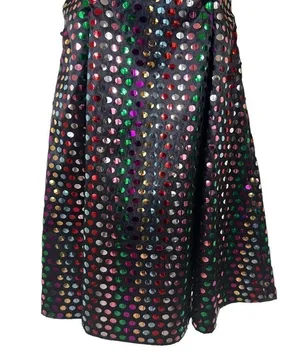 Vintage 80s Nadine Rainbow Swiftie Disco Ball Sequin Strapless Mini Dress thumbnail 3